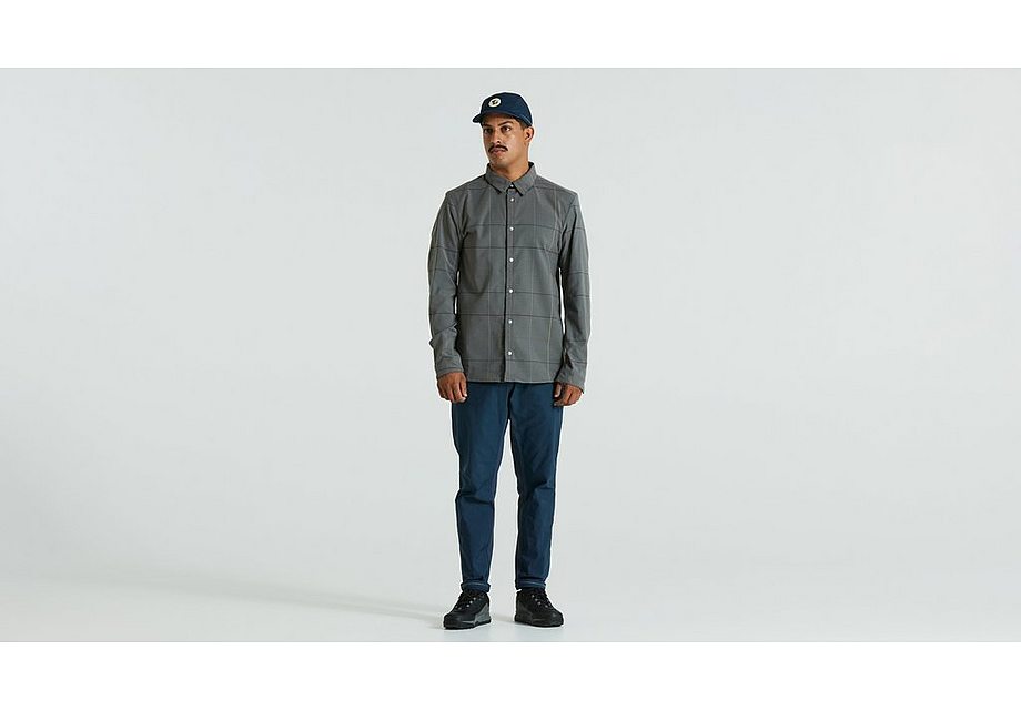 Specialized S/F Riders Flannel Shirt Ls Men Grey Flag Window Xl