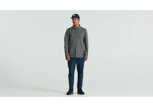 Specialized s/f riders flannel shirt ls men grey flag window m