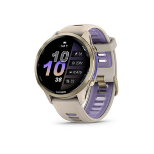 Garmin Forerunner 970 Watch Watch Color: French Grey Wristband: French Grey/Translucent Indigo - Silicone