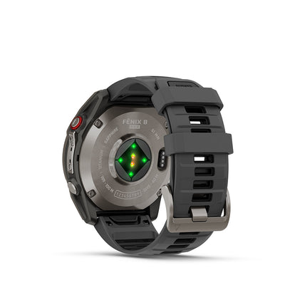 Garmin fenix 8 Pro 51 mm- AMOLED Sap. Watch Watch Color: Grey Wristband: Black - Silicone