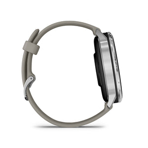 Garmin Venu 4 45mm Watch Watch Color: Silver Wristband: Silver Gray - Silicone