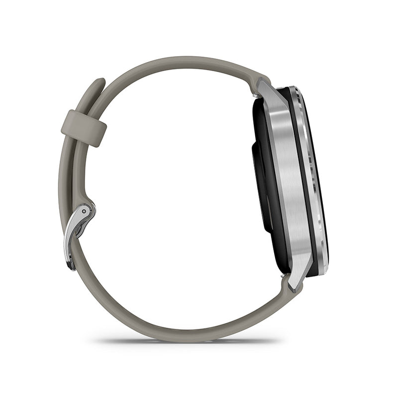 Garmin Venu 4 45mm Watch Watch Color: Silver Wristband: Silver Gray - Silicone