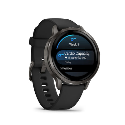 Garmin Venu 4 41mm Watch Watch Color: Slate Wristband: Black - Silicone