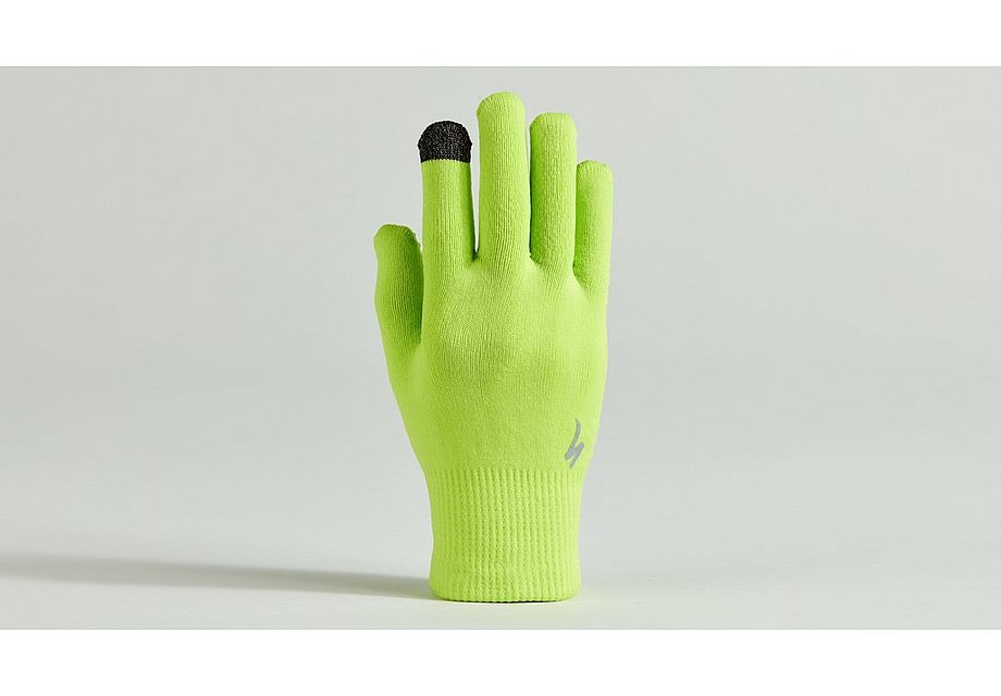 Specialized thermal knit glove lf hyper green l