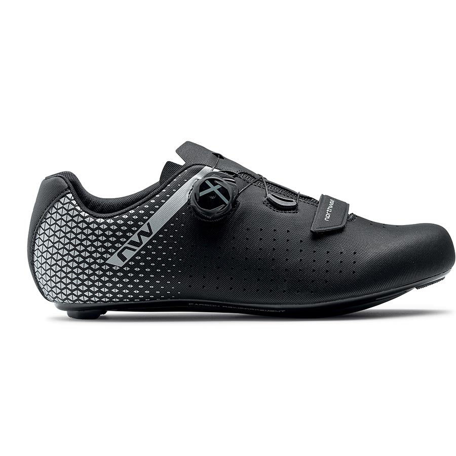 Northwave Core Plus 2 Wide Road Shoes Black/Silver 46