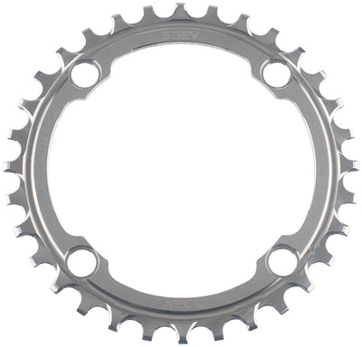 5DEV Titanium 104BCD Chainring - 32t 4-Bolt Raw Ti