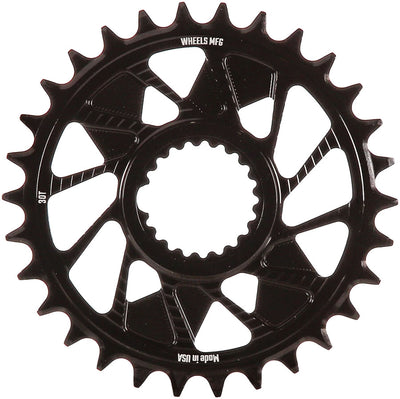 Wheels Manufacturing Direct Mount Chainring - 30t Shimano Direct Mount 1.5mm Inboard Offset T-Type Chain Compatible BLK