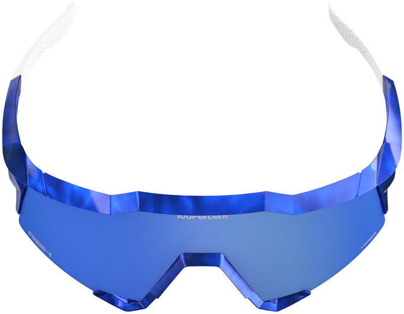 100% Speedcraft Sunglasses - LE RBH Gloss Blue Holographic/Hiper Royal Blue Mirror Lens