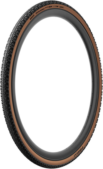 Pirelli Cinturato Gravel RM Tire - 700 x 55 Tubeless Folding Classic Tan SmartEVO GR ProWALL Gravel High Performance