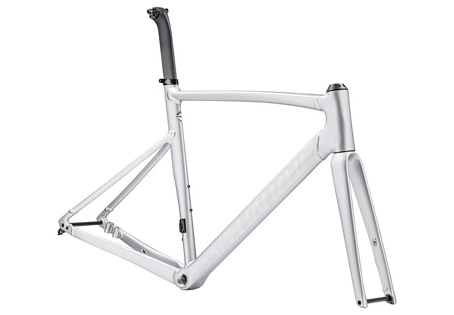 Specialized allez sprint frmset satin silver dust/gloss transparent decals 56