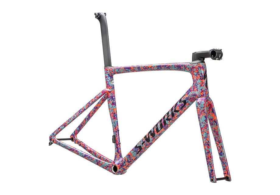 Specialized tarmac sl7 S-Works frmset gloss marbled lagoon blue-purple haze - orichid-blaze/violet purple topcoat/midnight shadow 61