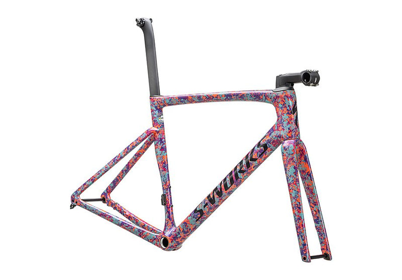 Specialized tarmac sl7 S-Works frmset gloss marbled lagoon blue-purple haze - orichid-blaze/violet purple topcoat/midnight shadow 58