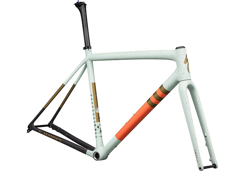 Specialized crux S-Works frmset satin white sage/cactus bloom/midnight shadow speckle 56