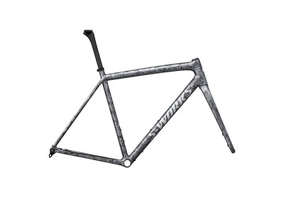 Specialized crux S-Works frmset satin carbon / multi-color blurred impasto / gloss white metallic silver 58