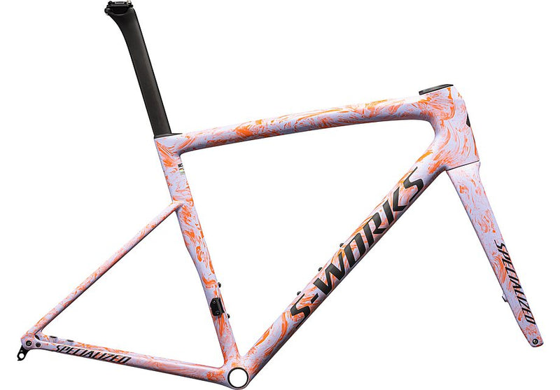 Specialized Tarmac Sl8 S-Works Frameset Satin Powder Indigo / Amber Glow Strata / Obsidian 56