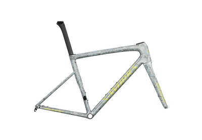 Specialized Tarmac Sl8 S-Works Frmset Satin Liquid Silver / Multi-Color Dry Impasto / Gloss Team Yellow Tint 54