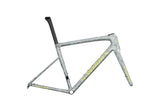 Specialized tarmac sl8 S-Works frmset satin liquid silver / multi-color dry impasto / gloss team yellow tint 49
