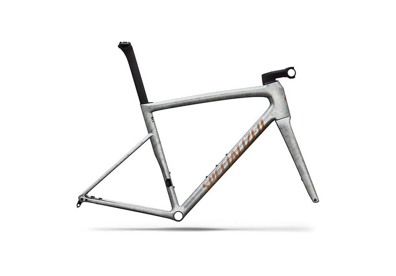 Specialized Tarmac Sl8 Frmset Gloss Silver Dust / Shadow Silver Dry Impasto / Photon Orange Tint Over Silver Dust 44
