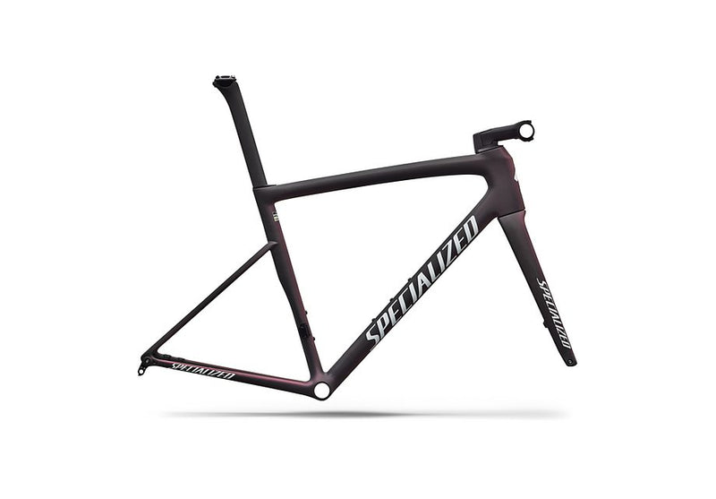 Specialized Tarmac Sl8 Frameset Satin Carbon / 100% Cqv Reflex Super Red Pearl Front Edge Fade / Metallic White Silver 54