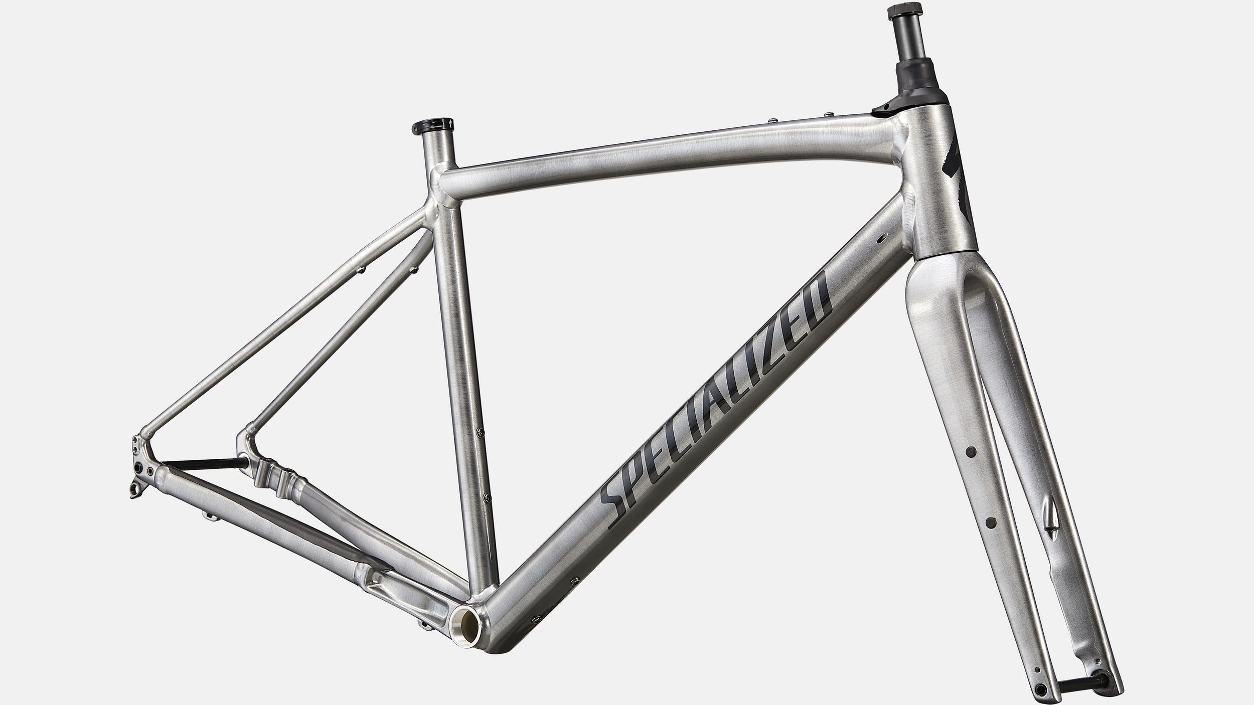 2023 Specialized Diverge E5 Evo Frameset - Small, Gloss Brushed Smoked Liquid Metal/Black