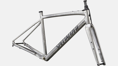 2023 Specialized Diverge E5 Evo Frameset - Small, Gloss Brushed Smoked Liquid Metal/Black