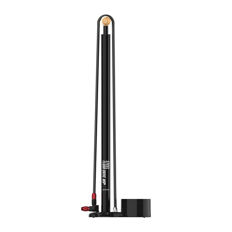 Lezyne Steel Floor Drive Floor Pump with 3.5" Gauge ABS Pro Head Flat Black