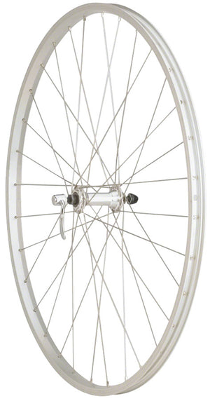 Quality Wheels Value Single Wall Series Front Wheel - 700 QR x 100mm Rim Brake Silver Clincher 36H
