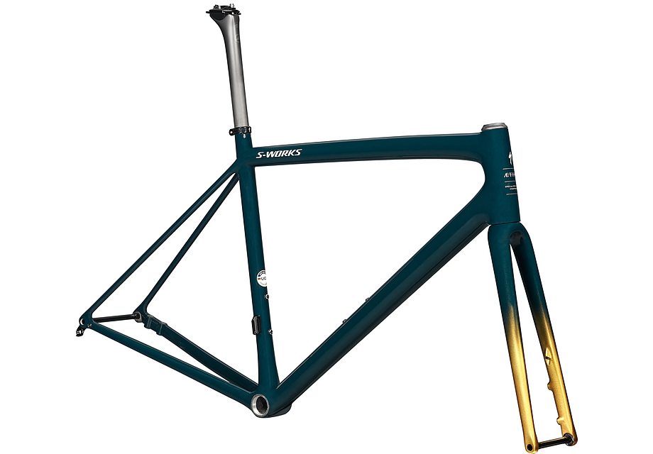 Specialized aethos S-Works frmset gloss forest green/gold pearl/flake silver 52