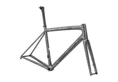 Specialized aethos S-Works frmset satin silver pearl - black pearl organic color run/ brushed liquid silver 58
