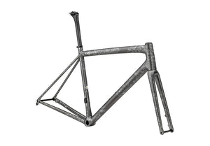 Specialized Aethos S-Works Frameset Satin Silver Pearl - Black Pearl Organic Color Run/ Brushed Liquid Silver 49