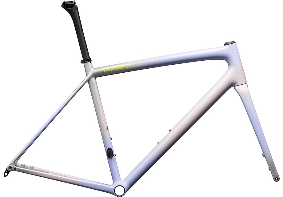 Specialized Aethos S-Works Frameset Satin Clay - Powder Indigo - Silver Dust - Radial Fade + Lapis Edge Fade / Hyper + 100% Lapis 52