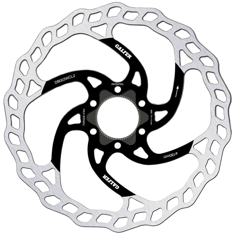 Galfer 180mm Rotor Center Lock 2.0mm Black/Silver