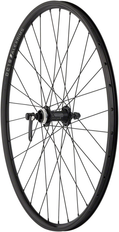 Quality Wheels Value Double Wall Series Rim+Disc Front Wheel - 26" QR x 100mm Center-Lock /Rim Brake BLK Clincher 32H