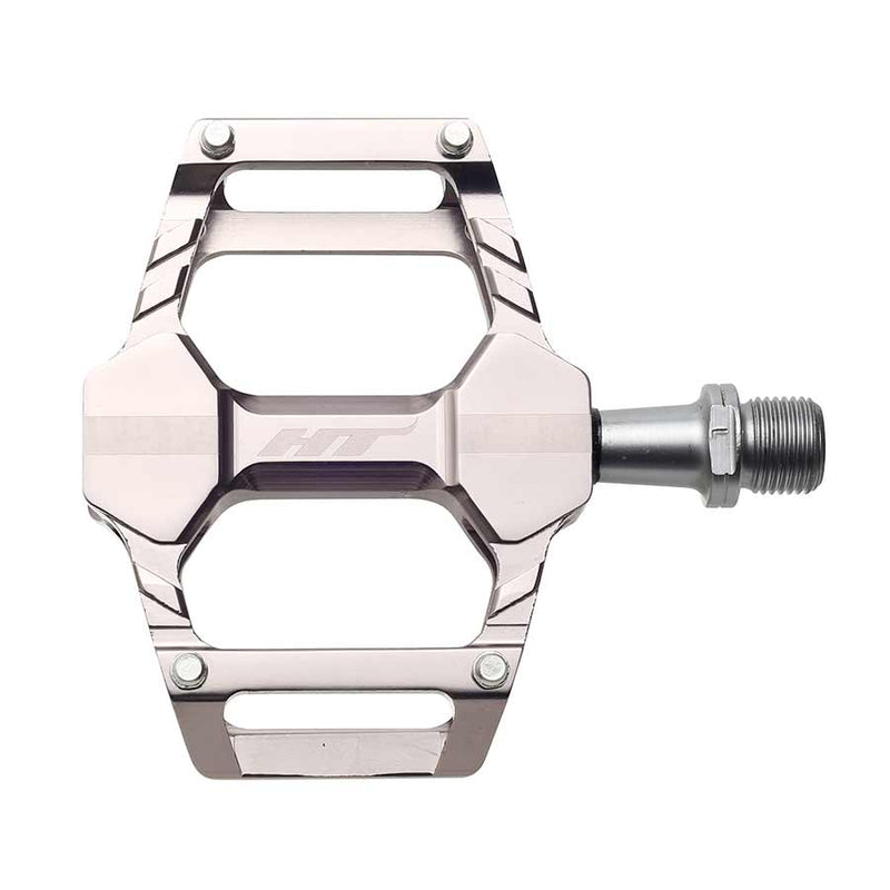 HT Components AR06 Cheetah Platform Pedals Body: Aluminum Spindle: Cr-Mo 9/16'' Grey Pair