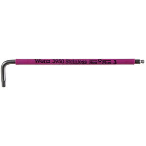 Wera Tool 3950 SPKL Multicolor Stainless L-Key 3mm