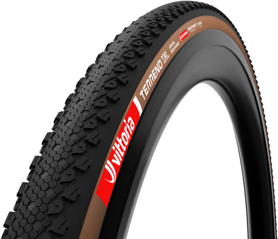 Vittoria Terreno T30 Fine Loose Tire - 700 x 55 Tubeless Folding BLK/Brown Gravel Endurance Graphene G2.0 E-Bike