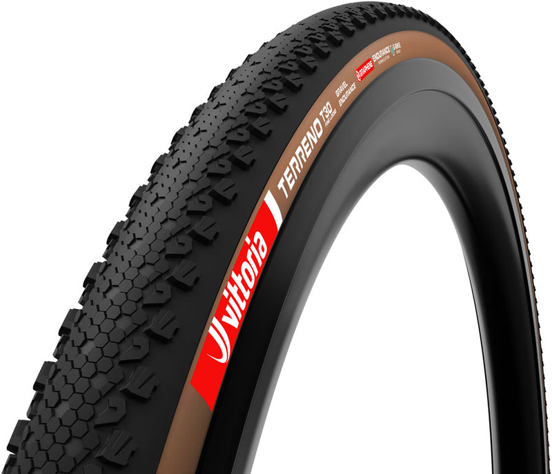 Vittoria Terreno T30 Fine Loose Tire - 700 x 55 Tubeless Folding BLK/Brown Gravel Endurance Graphene G2.0 E-Bike