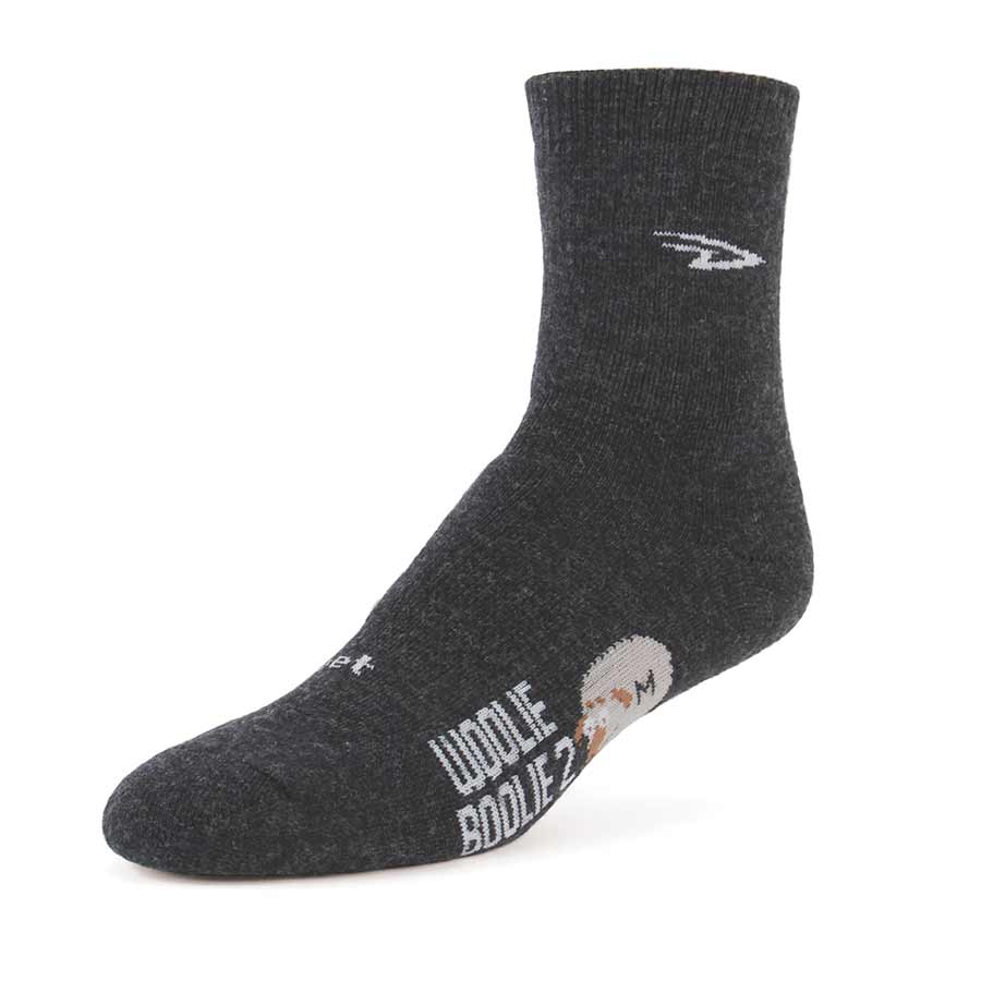 DeFeet Woolie Boolie 4" D-Logo Socks 9.5-11.5 Charcoal