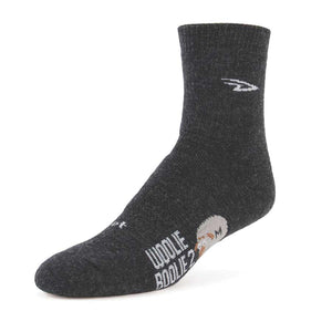 DeFeet Woolie Boolie 4" D-Logo Socks 9.5-11.5 Charcoal