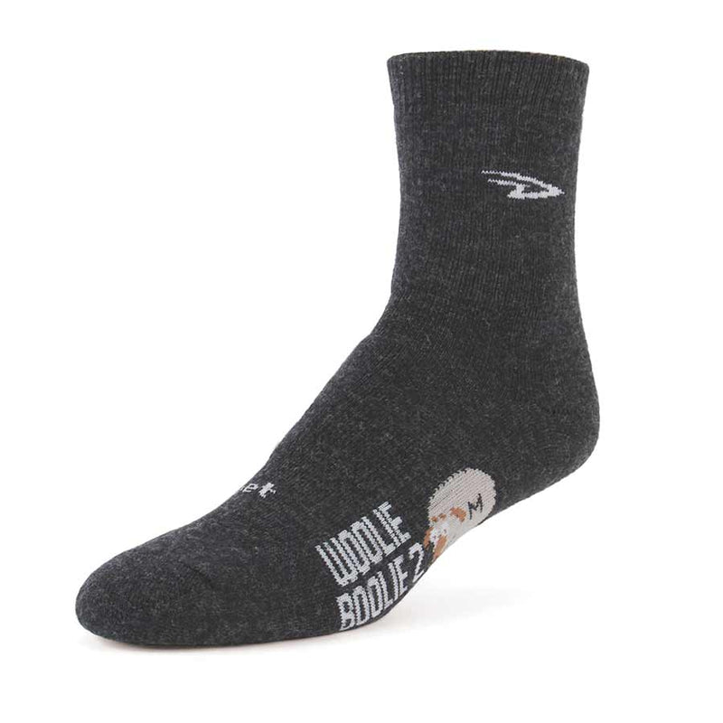 DeFeet Woolie Boolie 4" D-Logo Socks 9.5-11.5 Charcoal