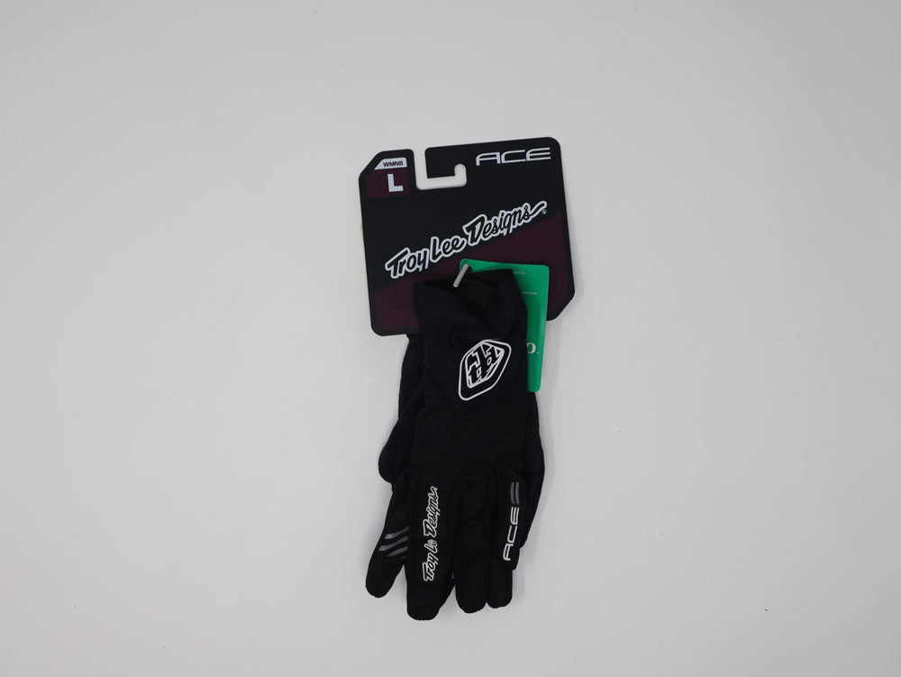 TROY LEE DESIGNS WOMENS ACE 2.0 GLOVE; SOLID - LG, BLACK