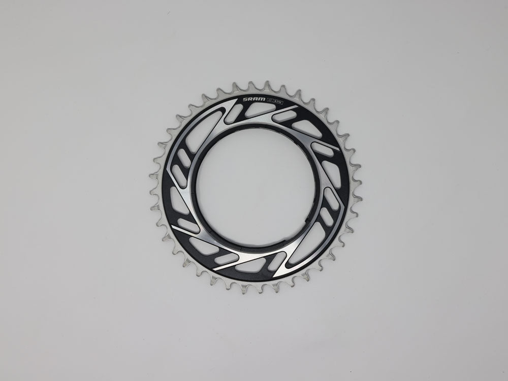 SRAM RED XPLR X-Sync Thread Mount Chainring -  40t 12/13-Speed Thread Mount For RED XPLR AXS PM Spider 6.5mm Offset BLK/Silver E1
