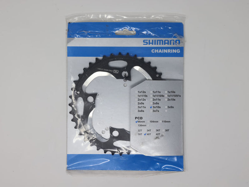 Shimano XT M782 40t 96mm 10-Speed Outer Chainring for 40-30-22t Set