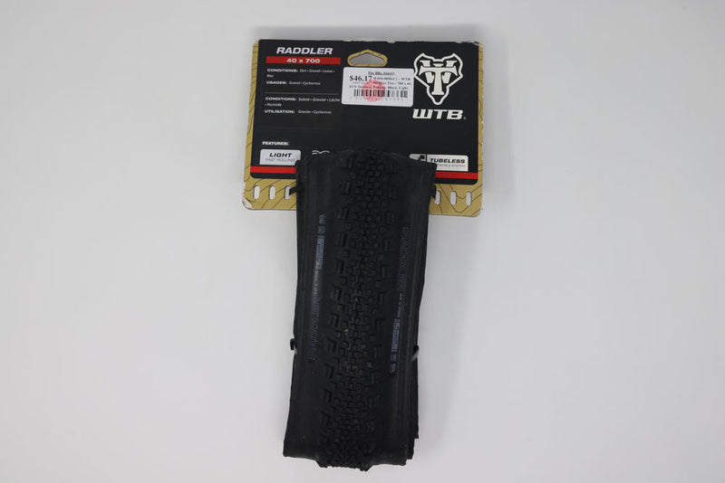 WTB Raddler Tire - 700 x 40, TCS Tubeless, Folding, Black, Light, Fast Rolling, SG2 - CLOSEOUT