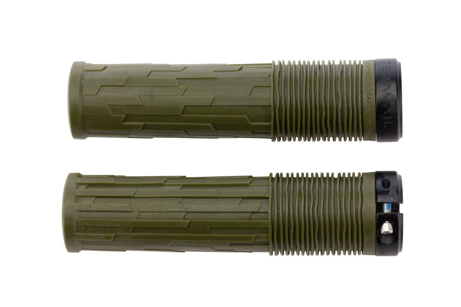 Teravail Lytho Grips - Lock-On Olive Green 35mm