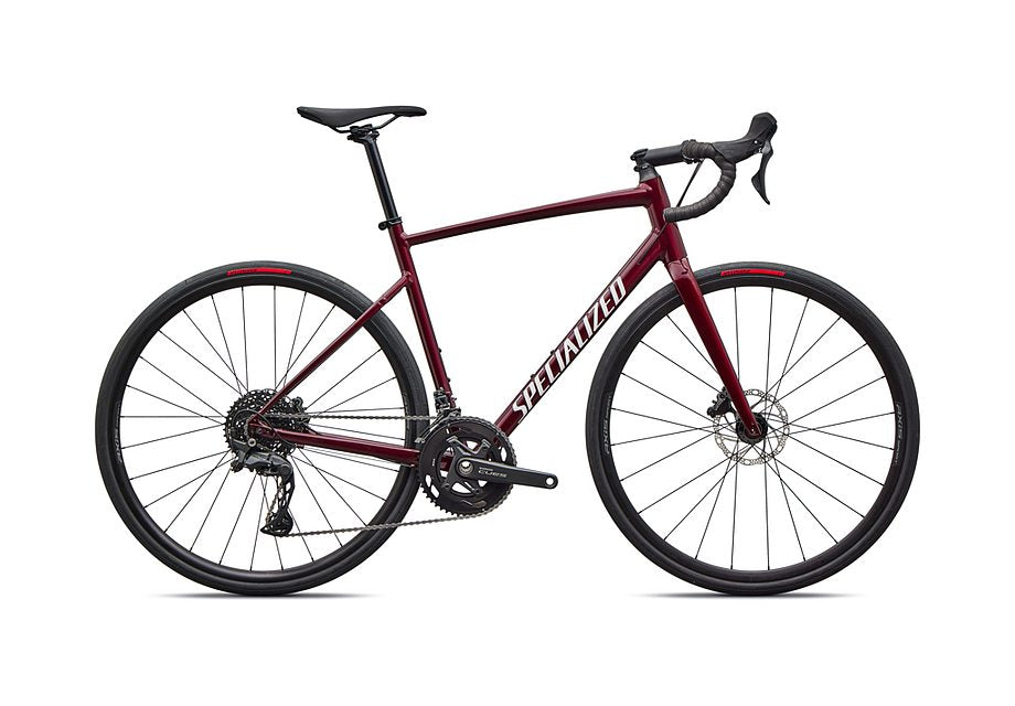 2026 Specialized Allez E5 Bike Maroon / White 52