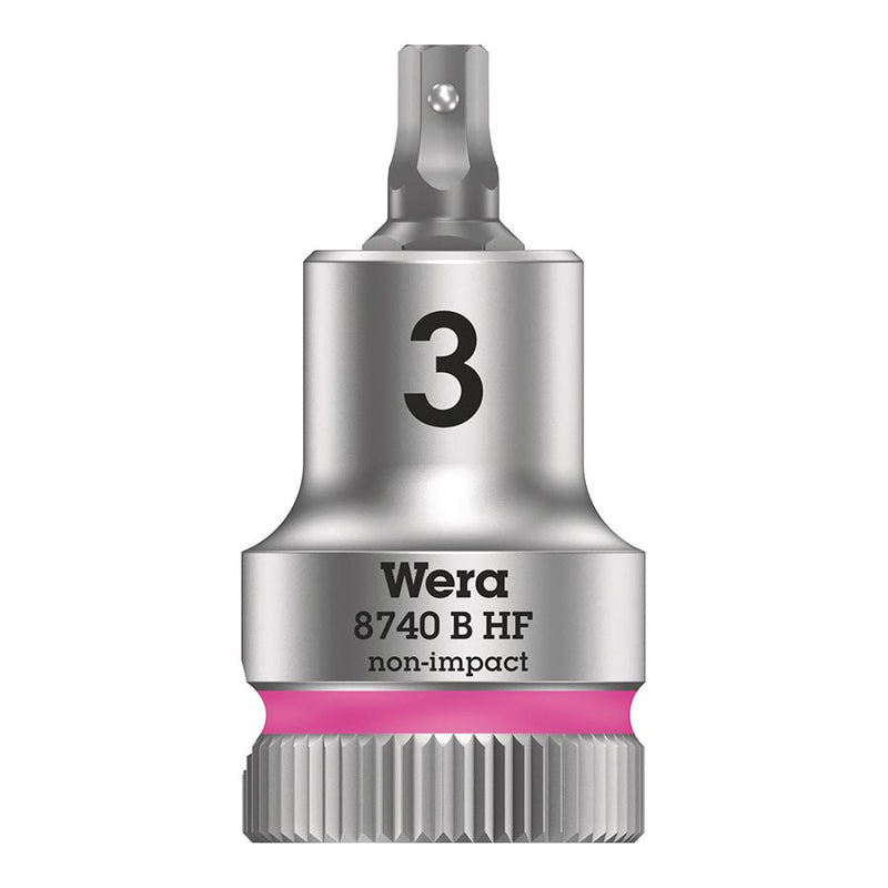 Wera 8740B HF Zyklop 3/8 Drive Hex 3.0 x 35mm with HF