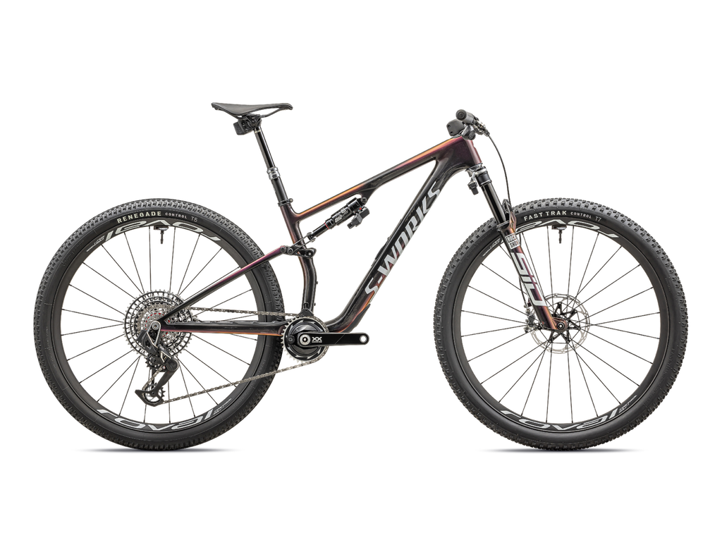 2024 Specialized S-Works EPIC 8 Mountain Bike - Small, Gloss Carbon/Metallic Vivid Pink/Viavi Magenta Gold/Metallic Midnight Shadow/White
