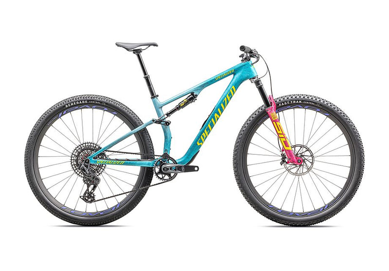 2025 Specialized epic 8 pro bike gloss lagoon blue / liquid metal / yellow m