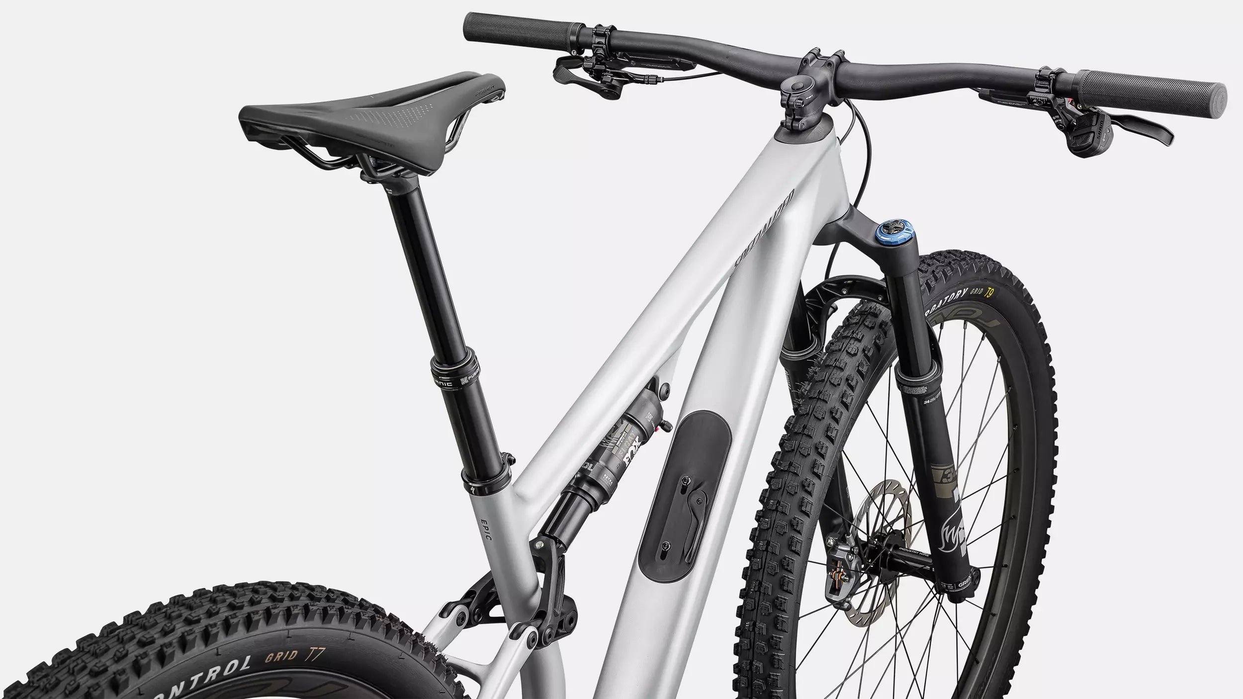 2025 Specialized Epic 8 Evo Expert Mountain Bike - X-Small, Satin Silver Dust / Gunmetal